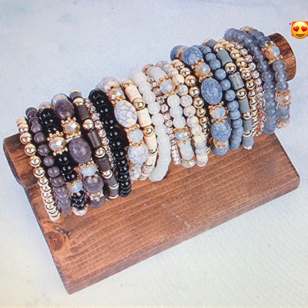 Natural Multibead Stackable Bracelets - Picture 4 of 4